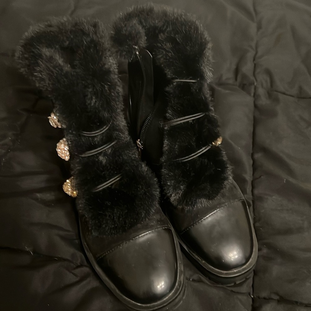 Nanette Lepore Ibiza Faux Fur Boots NWOT